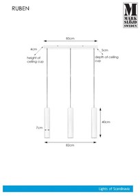 Markslöjd 107883 - Luster na lanku RUBEN 3xGU10/35W/230V