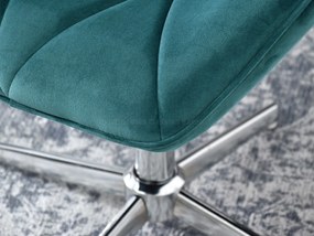 Kreslo Velma S (tyrkysová + chrómová). Akcia -20%. Vlastná spoľahlivá doprava až k Vám domov. 1110462