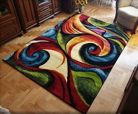 Moderný viacfarebný koberec Magic ARA – obdĺžnikový dizajn Rozmer: 250x350 cm