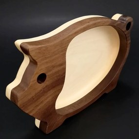 AMADEA Drevená miska mozaika v tvare ošípanej, masívne drevo, 2 druhy drevín, rozmer 20x12,50x2,50 cm