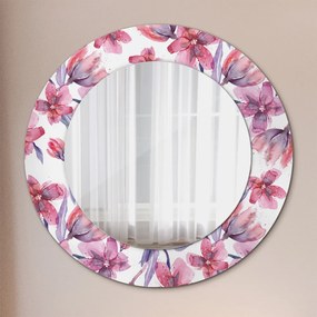 Kvety Okrúhle dekoračné zrkadlo