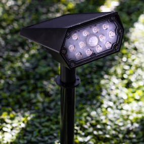 Záhradný LED SOLAR reflektor poháňaný 42 cm vonkajší IP44 4000K súmrakový senzor