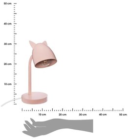 Stolná lampa Leren ružová