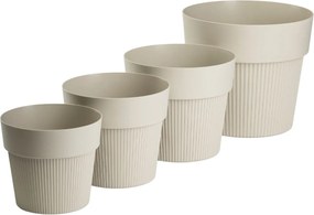 PLASTOVÝ KVETINÁČ SILVA LINE 20X17,5 CM BÉŽOVÁ