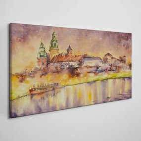 Obraz canvas Abstrakcie riečne budovy