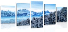 5-dielny obraz zamrznuté hory - 200x100