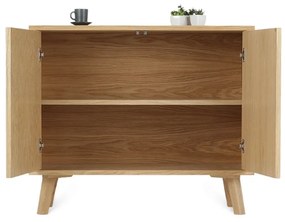 Dubová komoda SOVE 94 cm na nôžkach z masívu