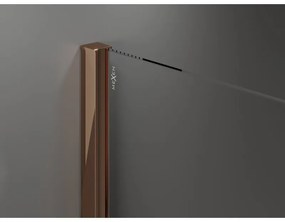 Mexen Velar, sprchový kút s posuvnými dverami 150 x 75 cm, 8mm sklo námraza, ružové zlato, 871-150-075-31-55