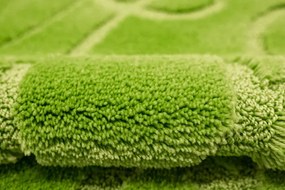 Kúpeľňový koberček Kobe Light Green svetlozelený, línie
