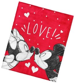 Detská deka Mickey a Minnie Mouse Love 130x160 cm