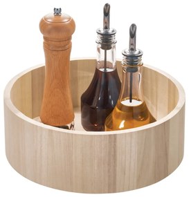 Otočný kuchynský organizér z dreva paulownia iDesign Tall, 26,7 cm