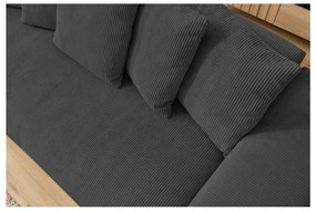 Sivá menčestrová pohovka 280 cm Voltaire – Bobochic Paris