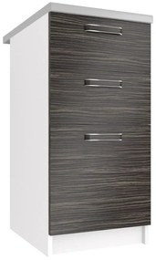 Kuchynská skrinka Belini spodná so zásuvkami 40 cm eben kráľovský s pracovnou doskou  TOR SDSZ40/1/WT/HK/0/F