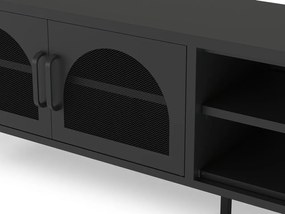 Čierny TV stolík 160x50 cm Diora – Marckeric