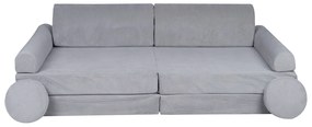 Variabilná detská pohovka MeowBaby® Premium, grey