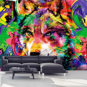Fototapeta - Vlk, graffiti (147x102 cm)