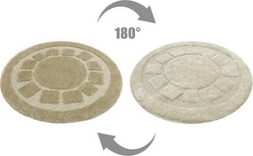 Kúpeľňový koberček svetlobéžový kruh