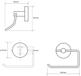 Sapho Sapho, X-ROUND E držiak toaletného papiera, chróm, XR704