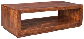 furniture-nabytek.cz - Masívny konferenčný stolík Milburn z akácie, lakovaný, hnedý – 116×57×35 cm