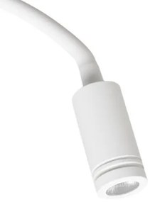 LED Flexibilná nástenná lampička s USB BASE 1xLED/8W+1xLED/2W/230V biela