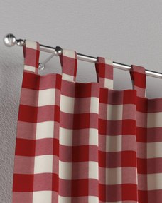 Záves na pútkach farba produktu červená látka vzorované