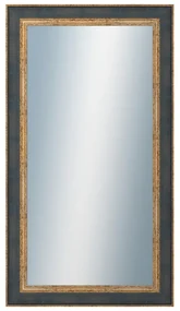 DANTIK - Zrkadlo v rámu, rozmer s rámom 50x90 cm z lišty ZVRATNÁ modrozlatá plast (3068)