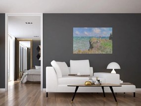 Obraz - Claude Monet, Cliff Walk at Pourville, reprodukcia (90x60 cm)