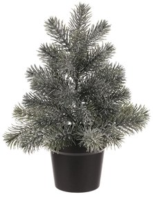 Dekoračný Smrek v kvetináči, 40 cm, zelená, jemne srienistý, 40 cm