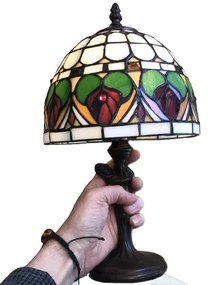 Vitráž lampa Tiffany stolová 34*Ø20