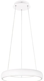 Biele LED stmievateľné závesné svietidlo s kovovým tienidlom ø 46 cm Cardona – Trio