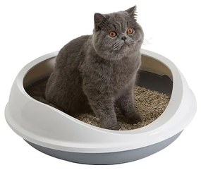 Bielo-sivý mačací záchod 49x55 cm Savic Figaro – Plaček Pet Products