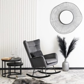 Čalúnené hojdacie kreslo JACKSON sivé