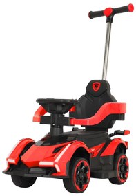 Detské odrážadlo s vodiacou tyčou Baby Mix Speed červené