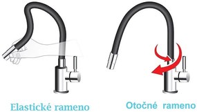 Ferro Drezy - sada granitový drez + flexi batéria Ferro Zumba BZA4B, 1-komorový 780x480 mm, šedá, DRGM48/78GA-SET1-PL