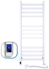 Kúpeľňový rebríkový radiátor s termostatom AVANGARD 459W/230V 120,6cm IP44 biely pravostranný