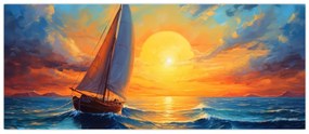 Obraz - Plachetnica (120x50 cm)