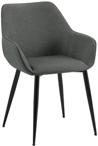 Jedálenská stolička Luena látka - tmavosivá