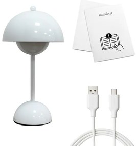 LED Nabíjacia dotyková stolná lampa COSTA LED/3W/5V 2400 mAh 3000-6000K biela