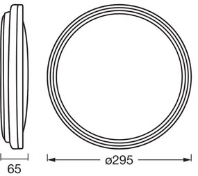 Ledvance - LED Stropné svietidlo ORBIS HELMAN LED/16W/230V pr. 29,5 cm strieborná
