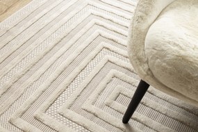 Koberec SANTO  SIZAL 0999, geometrické tvary, biely