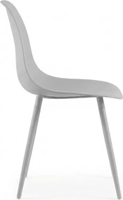 Jedálenská stolička OSAKA plastová, svetlo sivá