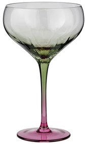 DIVINE Pohár na koktaily 380 ml - zelená/ružová