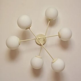 Prisadené stropné svietidlo MOON 6xE27/15W/230V krémové