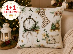 INTERMEDIC SK Obliečka na vankúš Christmas Time 40x40 cm – 1+1 ZADARMO