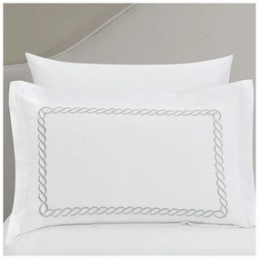 Biele obliečky na jednolôžko z bavlneného saténu s plachtou/6-dielne 140x200 cm Whispered Serenity – Mila Home Luxury