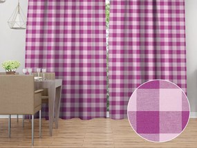 Biante Bavlnený záves Olivia OL-OL-021 Fialová kocka veľká 140x210 cm
