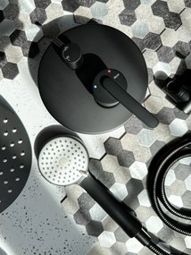 Rea Ontario, podomietková sprchová súprava s BOX montážnym systémom, čierna matná, REA-P5501