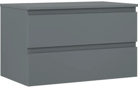Mexen Orio, kúpeľňová skrinka 80 cm s hornou časťou, 2 zásuvky, grafitová matná, 91A10-08047-2-BFFC66