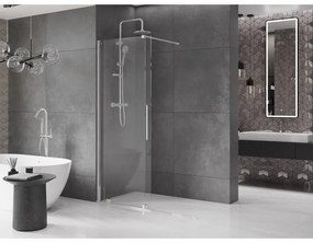 Mexen Velar, posuvné dvere do otvoru typ Walk-In 160 cm, 8mm číre sklo, chrómová, 871-160-000-03-01