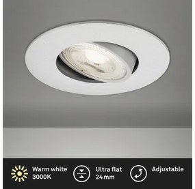 LED vstavané svietidlo Briloner IP23 5W 460lm 3000K matný chróm